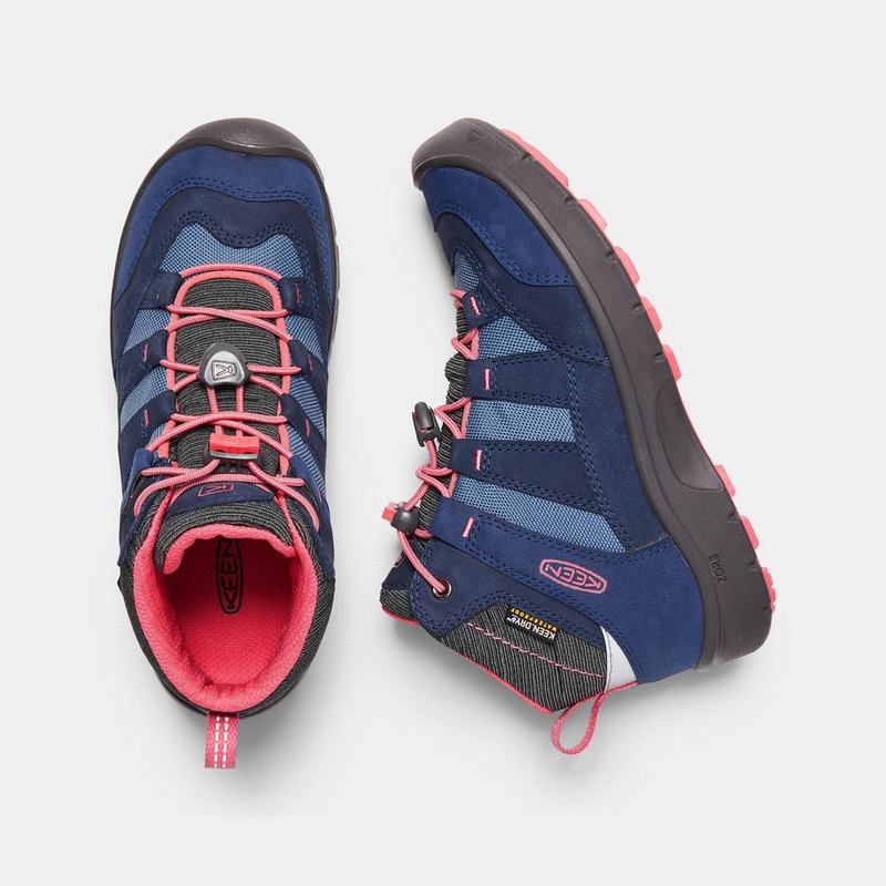 Keen Hikeport Waterproof Mid - Çocuk Trekking Bot - Mavi/Mercan - Türkiye (146870ODU)